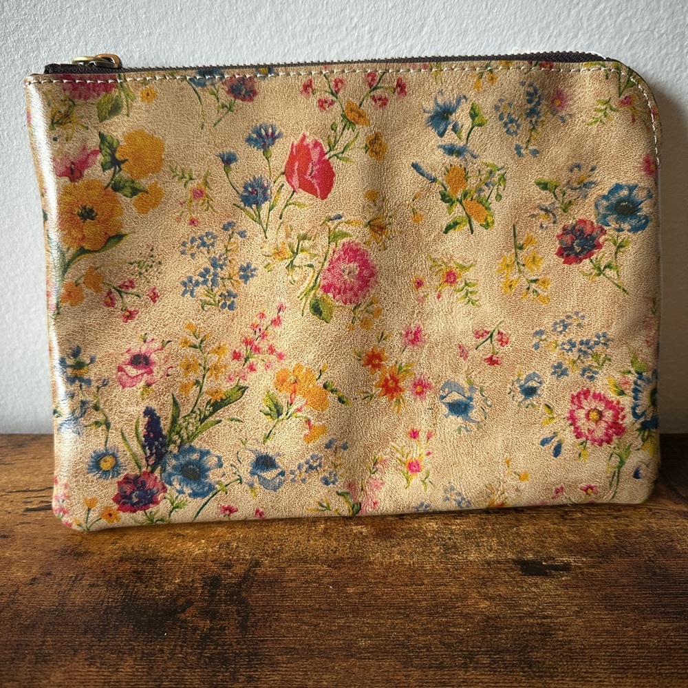Patricia Nash Floral Print Leather Wristlet Clutch New Without Tags - Picture 4 of 7